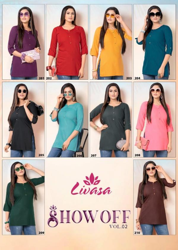 Livasa Show Off Vol 2 Rayon Exclusive Designer Kurti Collection